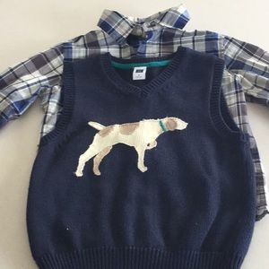 Boys matching dress shirt and vest